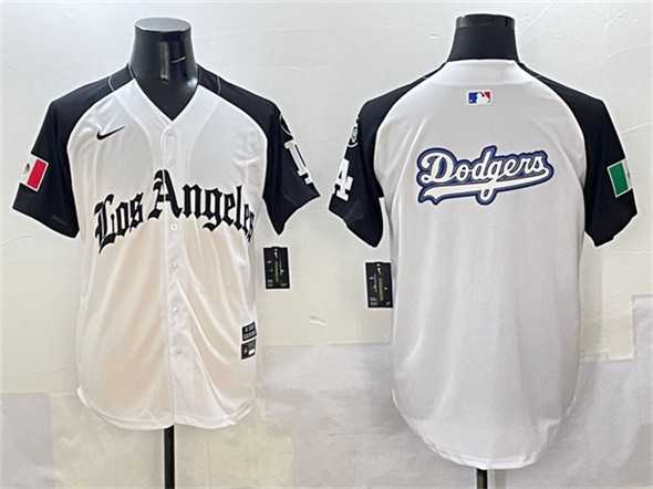 Men%27s Los Angeles Dodgers Team Big Logo White Black Mexico 2025 LA Gothic Style With Fernando Patch Vapor Premier Limited Stitched Jersey->2023 world baseball classic->MLB Jersey